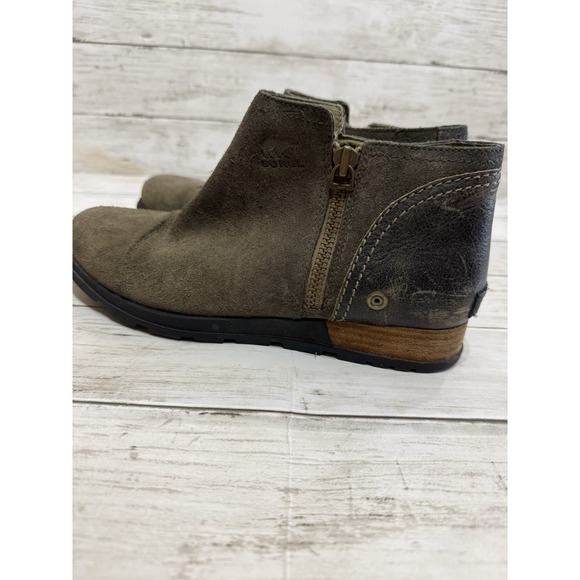 Sorel Women's Tan Major Low Leather Side Zip Classic Ankle Boots Size 9 - Picture 5 of 11